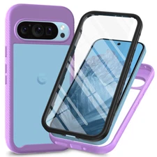 Fr Google 9 ProXL/9Pro/9/8 Pro /8/7A Shockproof Clear Case with Screen Protector