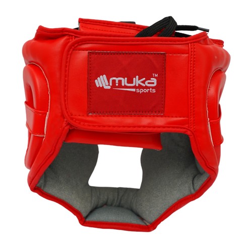Protector de cabeza de boxeo de cuero PU Muka MMA Kickboxing entrenamiento equipo de protección para la cabeza - Imagen 10 de 22