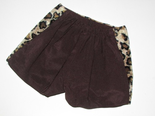 girls' SKORTS dark brown shorts w/front skirt panel size 2 (bx2 -3) - Picture 2 of 5