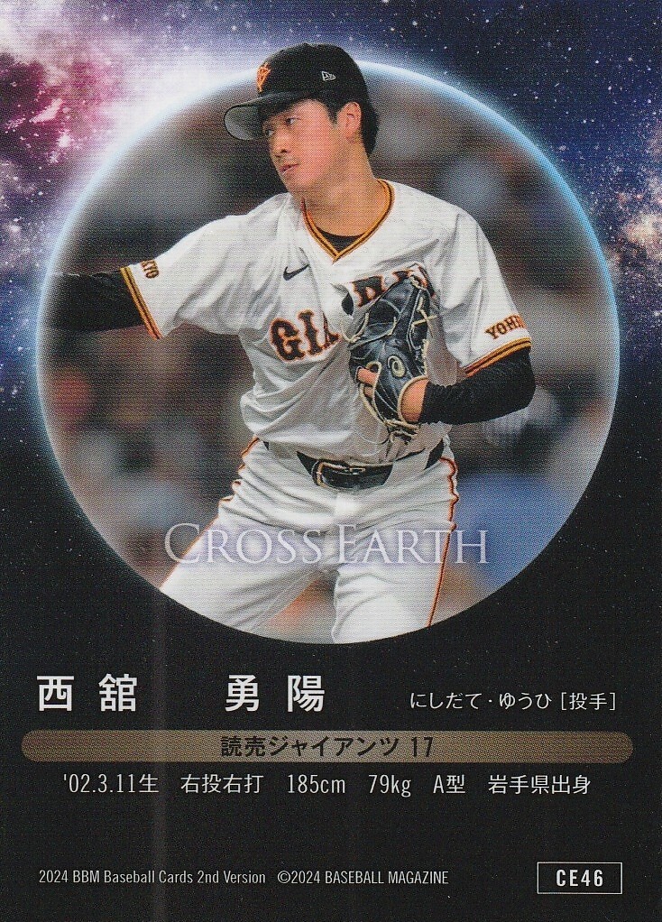 2024 YUHI NISHIDATE #CE46 BBM Baseball Card 2nd version