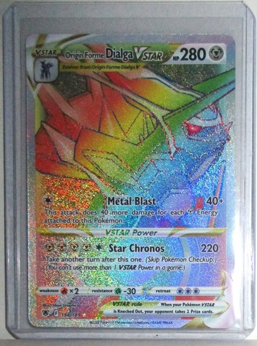 Origin Forme Dialga VSTAR Pokemon Astral Radiance Rainbow Secret Rare 198/189 - Picture 1 of 7