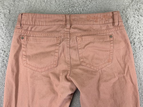 Indigo Rein Pants Womens 9 Pink Denim Jeans Skinny Distressed Cotton Blend - Picture 3 of 14