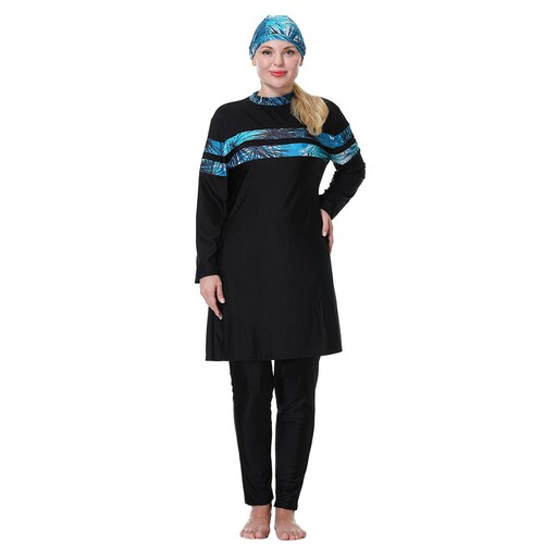 Traje de baño burkini de cubierta completa modesto talla grande para mujer ropa de playa islámica - Imagen 13 de 42
