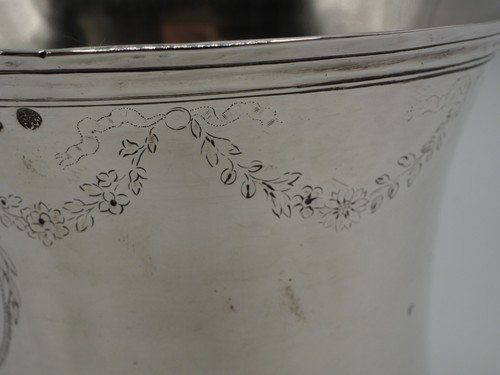 RARE TIMBALE A FOND PLAT 176 GRS EN ARGENT MASSIF EPOQUE 18 EME PARIS 1789 - Imagen 5 de 11