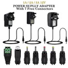 Adapter 12V 1A 2A 3A AC/DC Power Supply For LED Strip CCTV with Free Connectors
