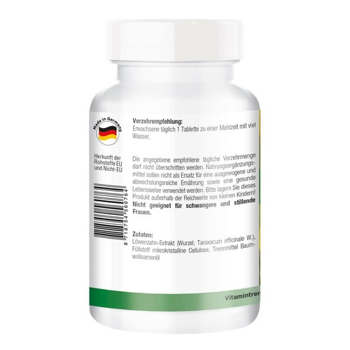 Löwenzahn-Extrakt 750 mg - 180 Tabletten 10-fach konzentriert VEGAN Vitamintrend - Bild 3 von 15
