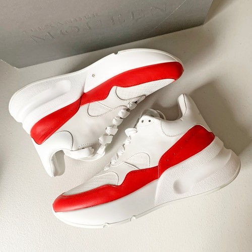 alexander mcqueen oversized runner red