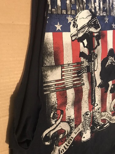 Camiseta para hombre Fallen Heroes Fallen pero no olvidada gráfica sin mangas XL - Imagen 9 de 12