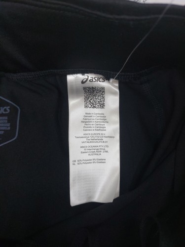 Asics Capri Leggings Small Black Breathable Moisture Wicking Pocket Drawstring - Picture 18 of 19