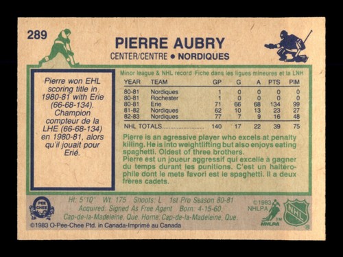 1983-84 O-PEE-CHEE / OPC HOCKEY 201-396 / SEE DROP DOWN MENU FOR CARD U WILL GET - Picture 176 of 386