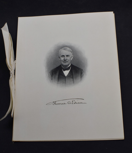 1909 Dinner in Honor of Mr & Mrs Thomas A Edison - Edison Illuminating Companies - Picture 1 of 6