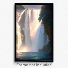 Pixel Art Poster - Normal Falls (8 Bit Psychedelic Trippy Video Game Print)