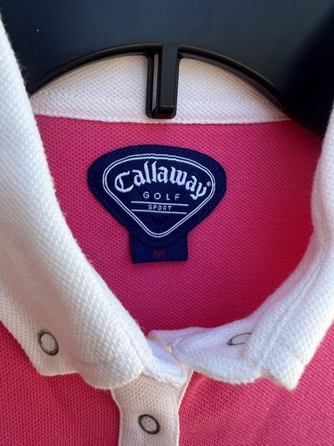 Callaway Womens Golf Polo Sleeveless Pink Size Medium 100% Cotton - Picture 3 of 3