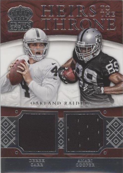 2015 Panini Crown Royale Amari Cooper Derek Carr #HT-DCAC - 1 of 2