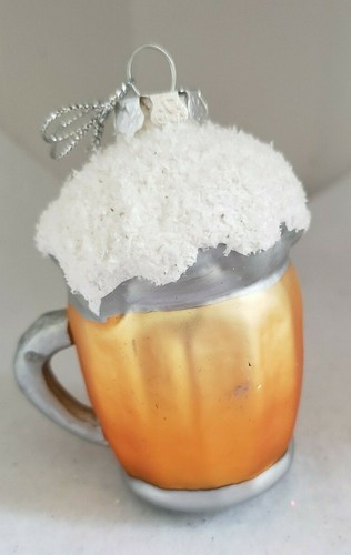 Mercury Blown Glass Ornament Beer Mug Hanging Christmas Tree Decoration 3.5 In - Picture 4 of 13
