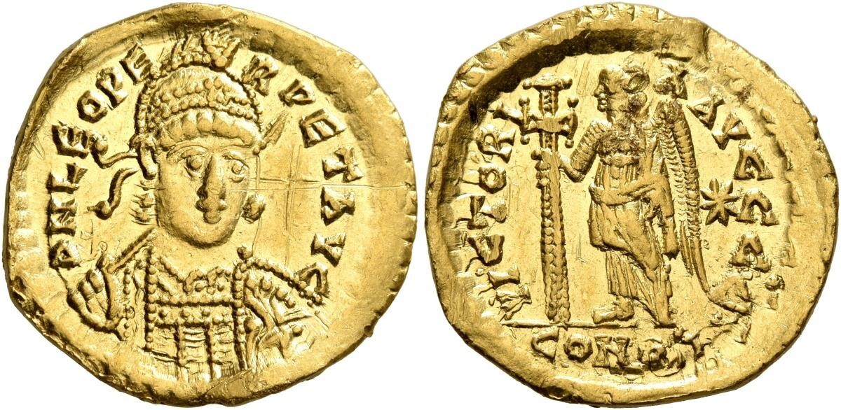 その他 25yearsagoNotforsale,unopenedANAgoldpass Leo I, 457-474. Solidus Gold 20 mm 4.24 g 5 h Constantinopolis