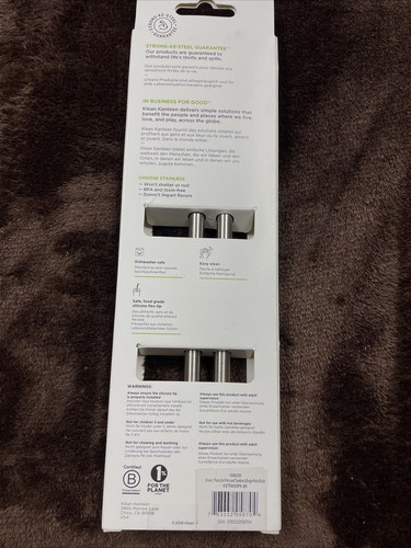 klean kanteen (2) Steel Straws New In Box - Picture 2 of 5