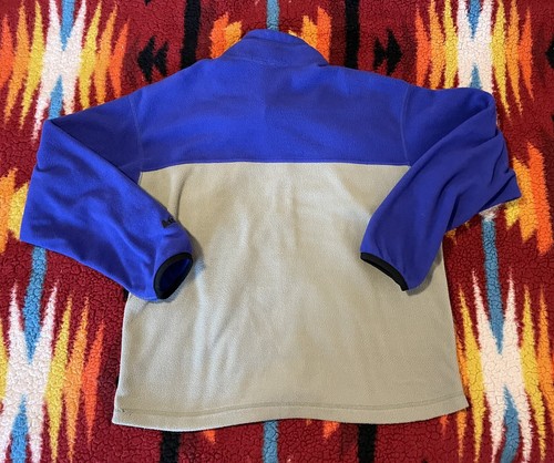 Chaqueta REI de colección para hombre pequeña azul/gris polar cremallera completa hecha en logotipo de EE. UU. - Imagen 8 de 10