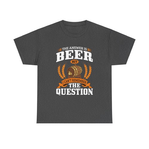 Camiseta Beer Drinking Cerveza Unisex Algodón Pesado 'La Pregunta' - Imagen 3 de 90