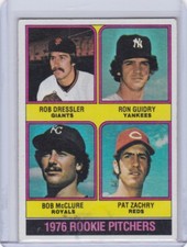 1976 Topps Baseball Card #599 Ron Guidry Rookie New York Yankees - ExMt