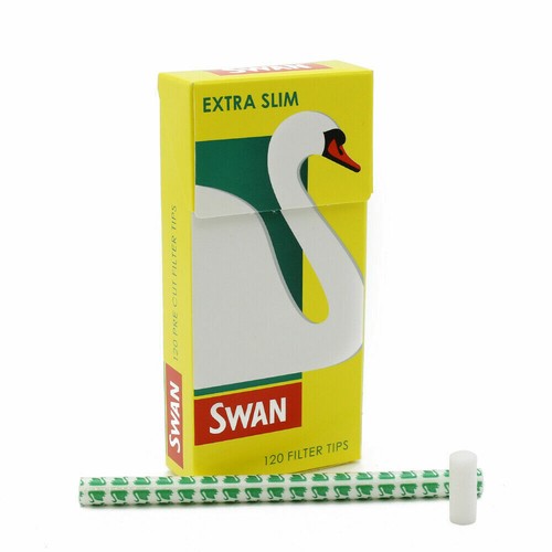 Paquetes de puntas de filtro de cigarrillo precorte extra delgado Swan de 1 5 10 x 120 caja P&P gratis - Imagen 5 de 8