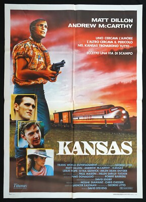 KANSAS David Stevens, CINEMA Poster, Matt Dillon, Andrew McCarthy MANIFESTO 2F