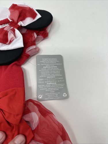 Disney Baby Girl Minnie Mouse 12-18 Month Red Polka Dot Halloween Dress Headband - Picture 4 of 6