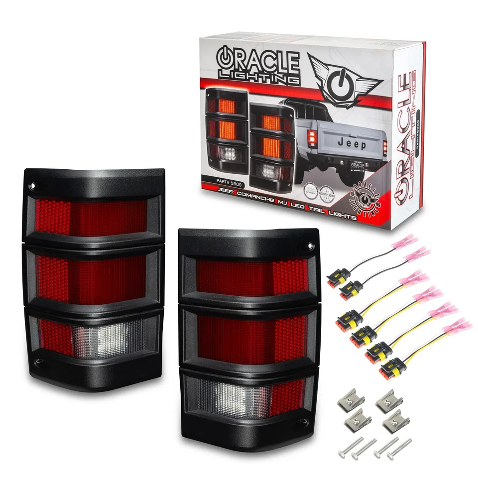 Lente traseira de LED Oracle Lighting vermelha | Compatível com Jeep Comanche MJ de 1986-1992 - Imagem 2 de 4