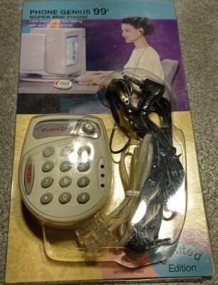 Phone Genius QL-2008 Mini B Telefono Fisso Con Auricolare Vivavoce - Nero