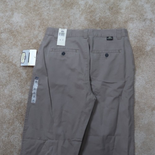 Lee Riders Casuals Straight Leg Khaki Pants Size 10 flat Front beige - Picture 7 of 13