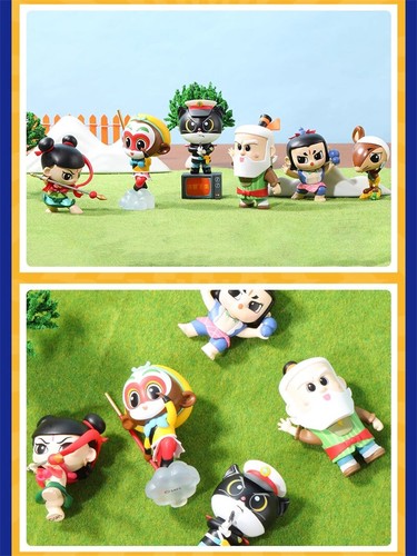 Official Sun Wukong Black cat Sheriff Calabash Brothers NeZha Figures PVC Doll - Imagen 11 de 21