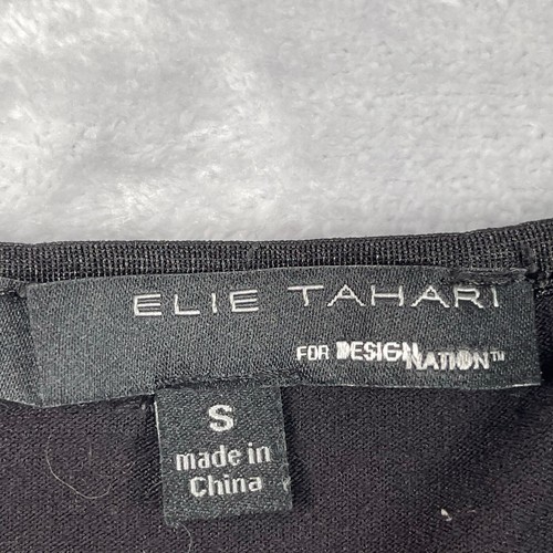 Elie Tahari for DesigNation Top Womens Small Black White NYC Skyline Cityscape - Picture 7 of 10