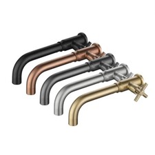 Wall Mounted Washbasin Taps Garden Bathroom Sink Faucets Single Cold Water