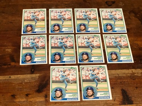 LOT OF 10 1983 TOPPS VINTAGE BASEBALL CARD #528 JAMIE EASTERLY EXMT OR BETTER  - Picture 1 of 2