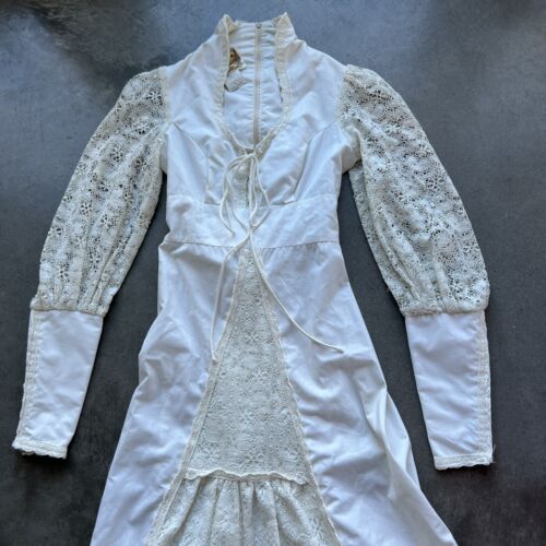 Maxi Corsé de Novia Vintage GUNNE SAX Vestido Pradera Boda Encaje Casa de Campo Talla 5 - Imagen 3 de 9