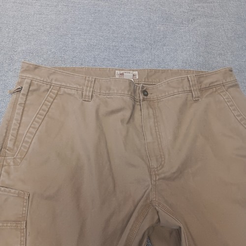 Pantaloni da falegname LL Bean Katahdin Iron Works in tela marrone da uomo taglia 42/34 - Foto 4 di 11