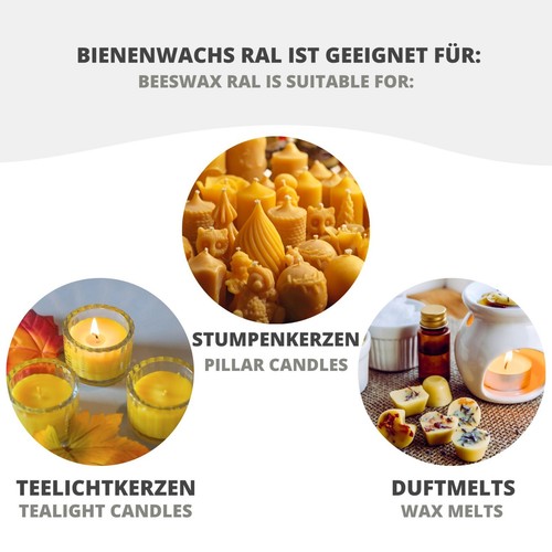 100g - 25kg Bienenwachs Pastillen RAL Gelb Kerzenwachs zum Kerzen gießen - Imagen 3 de 17