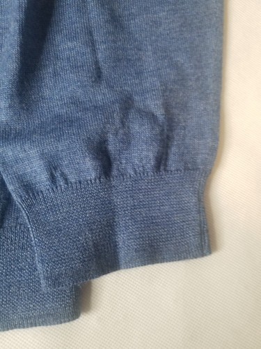 Neu Calvin Klein Herren Italienische Merinowolle V-Ausschnitt Blau Pullover XXL CA5 - Bild 6 von 6