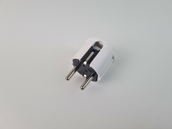 Thermoplast Schuko Winkel Stecker Schutzkontakt Abgewinkelter Stecker Reinweiß-image