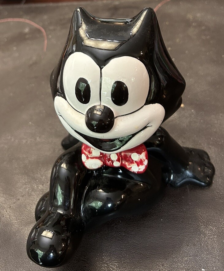 フェリックス・ザ・キャット 貯金箱　1989 Felix the cat Vintage Felix the Cat Ceramic Coin Bank 1989 by Applause | eBay
