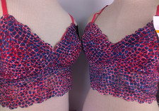 No Boundaries Fuchsia Long Line Wireless Bralette Size L - New Lot Of 2 