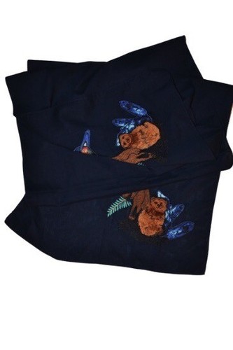 Paul Smith Hauptlinie Explorer Elementen Bestickt Herren Schal Neu - Picture 4 of 4