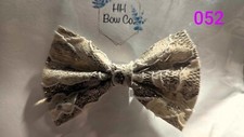   Stocking Stuffer   Cream  Gold Bow Hair Clip for Girls  Boutique Style  
