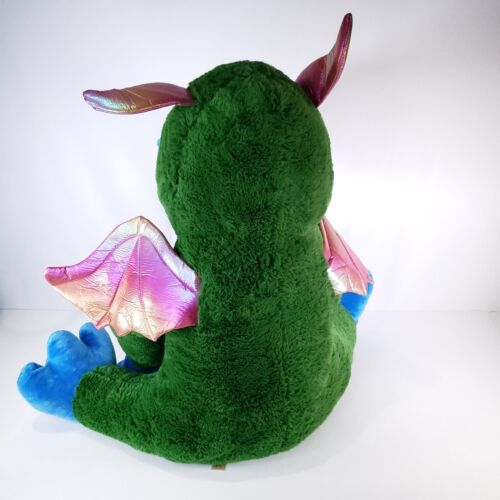 Dan Dee großer grüner sitzender Jumbo-Drache mit blauem Baby Plüschtier Stofftier Geschenk - Bild 11 von 18