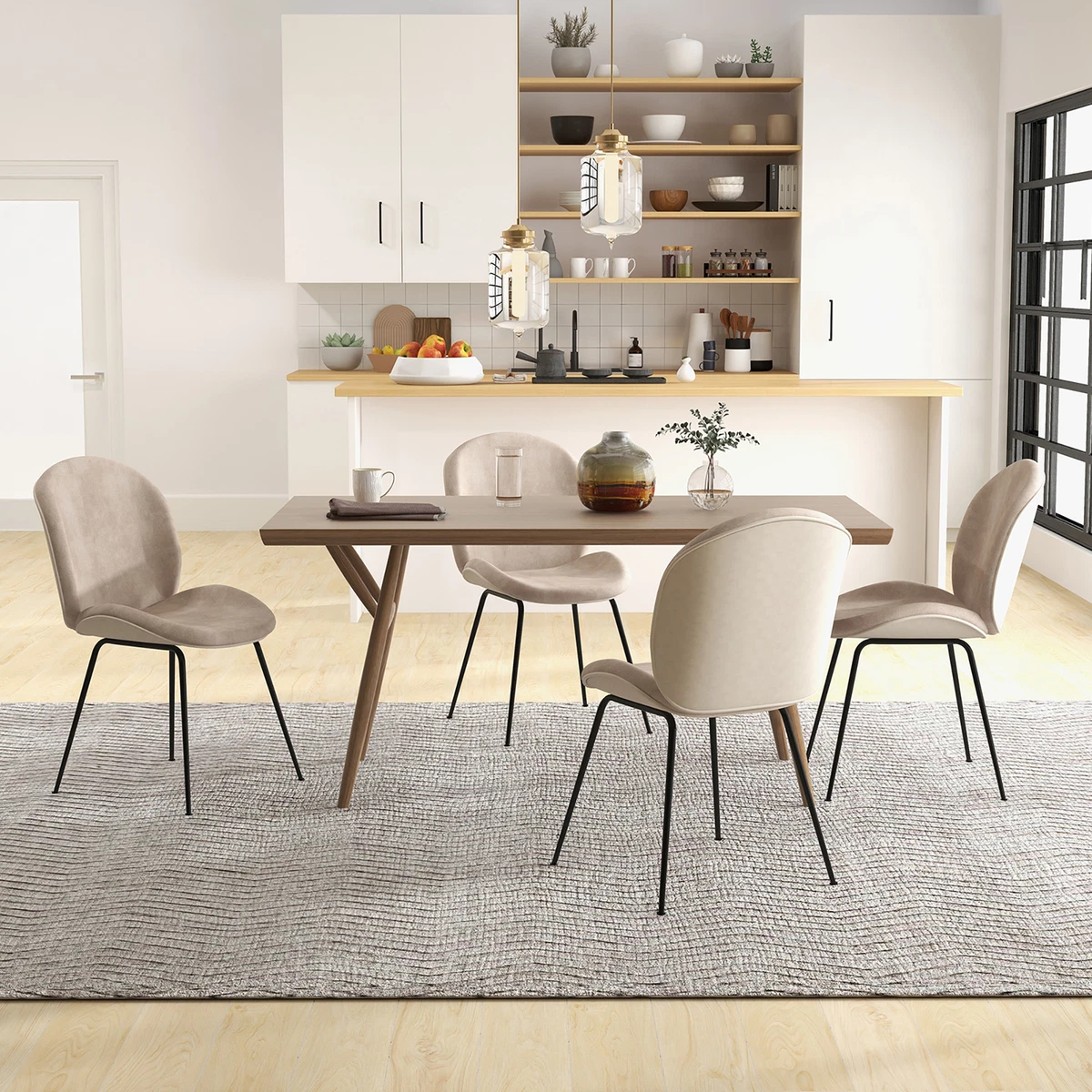 Modern dining chair set of 4 deals