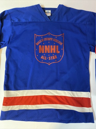 Vtg NNHL National Novice Hockey All-Star Jersey XL Muscular Dystrophy Rare USA - Picture 4 of 11