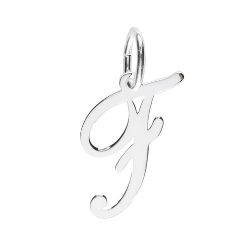 COLGANTE INICIAL DE PLATA ESTERLINA 925 LETRA ALFABETO ESCRITURA GRANDE DE LA A LA Z ENCANTO - Imagen 18 de 38