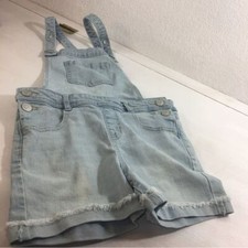 Cat  Jack Girls Super Stretch Shorts Jeans Overalls Light Wash Size S 6-6X
