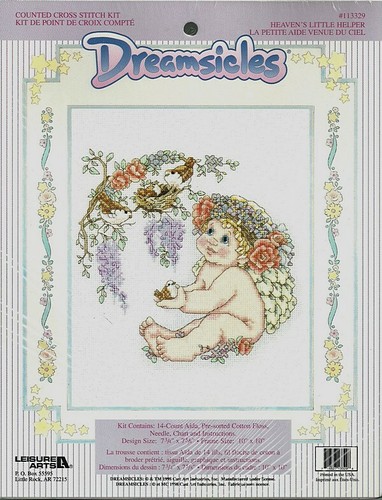 FREIZEITKUNST - DREAMSICLES - HEAVEN'S LITTLE HELPER - Kreuzstich-Set - Neu in Verpackung