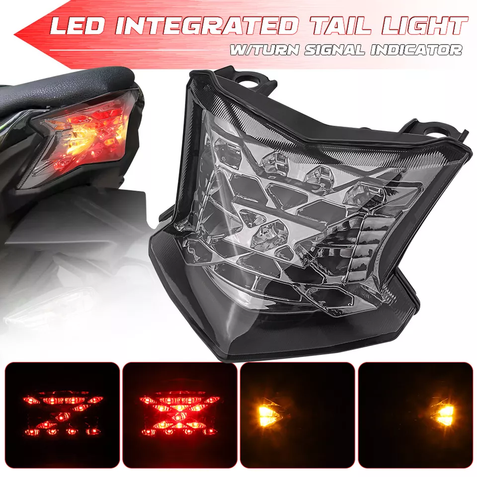 LED Tail Light Integrated Turn Signal For 2017-2024 Kawasaki Ninja 650 Z650 Z900 - Image 3 of 4